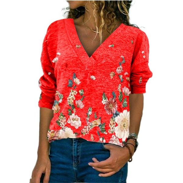 women's t-shirt oversized tee clothing summer fashion v-neck flower 3d print long-sleeved casual loose plus size, White
women's t-shirt oversized tee clothing summer fashion v-neck flower 3d print long-sleeved casual loose plus size, White