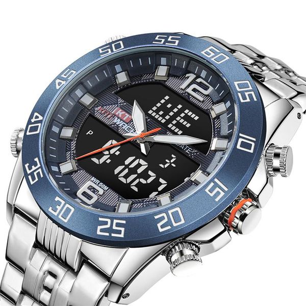 wristwatches kat-wach man watch 2021 5bar full stainless steel dual display men's watches led men, Slivery;brown
wristwatches kat-wach man watch 2021 5bar full stainless steel dual display men's watches led men, Slivery;brown