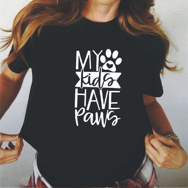 women's t-shirt my kids have paws short sleeve t shirt women casual plus size tshirt summer funny cotton tee femme camisas de mujer, White
women's t-shirt my kids have paws short sleeve t shirt women casual plus size tshirt summer funny cotton tee femme camisas de mujer, White