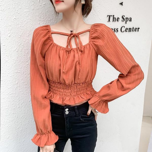 women's blouses & shirts women 2021 slash neck lace up blouse v-neck long sleeve elastic band chic woman blusa white spring summer
women's blouses & shirts women 2021 slash neck lace up blouse v-neck long sleeve elastic band chic woman blusa white spring summer