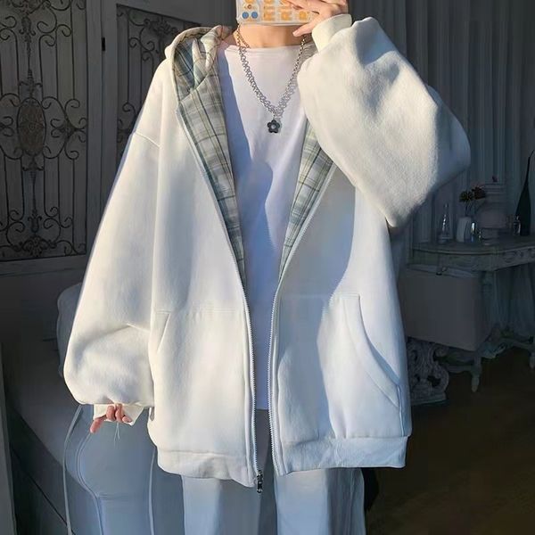 men's hoodies & sweatshirts sweater 2021 new spring and autumn hooded fashion ins loose casual cardigan couple coat zipper top, Black
men's hoodies & sweatshirts sweater 2021 new spring and autumn hooded fashion ins loose casual cardigan couple coat zipper top, Black