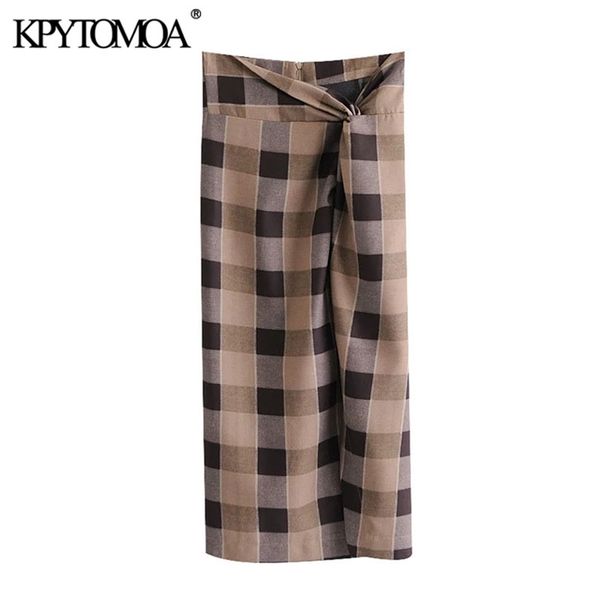 women fashion with knot side vent checked midi skirt high waist back zipper female skirts mujer 210420, Black
women fashion with knot side vent checked midi skirt high waist back zipper female skirts mujer 210420, Black