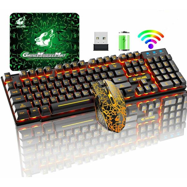 keyboard mouse combos 2.4g wireless mechanical feel with rainbow backlight usb gaming set for pc lapgamer
keyboard mouse combos 2.4g wireless mechanical feel with rainbow backlight usb gaming set for pc lapgamer
