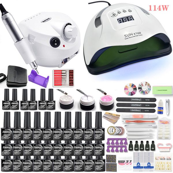 nail dryers set gel polish kit 114w uv led lamp electric manicure 35000rpm drill art tools nails wgf0
nail dryers set gel polish kit 114w uv led lamp electric manicure 35000rpm drill art tools nails wgf0