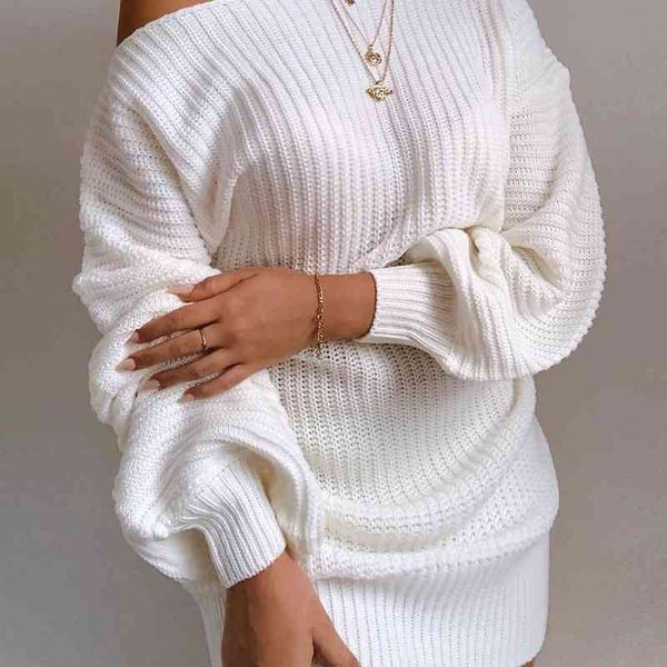 women fashion casual short dress white mini dress one shoulder lantern sleeve knitted sweater dress 210716, Black;gray
women fashion casual short dress white mini dress one shoulder lantern sleeve knitted sweater dress 210716, Black;gray