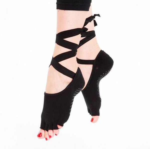 sports socks 3 colours women yoga five toe anti slip gym dance ladies with ribbons cotton, Black
sports socks 3 colours women yoga five toe anti slip gym dance ladies with ribbons cotton, Black