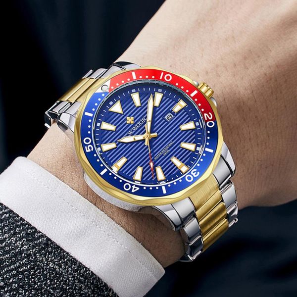 wristwatches 2021 wwoor mens watches gold blue watch male sport luminous waterproof men quartz clock relogio masculino, Slivery;brown
wristwatches 2021 wwoor mens watches gold blue watch male sport luminous waterproof men quartz clock relogio masculino, Slivery;brown