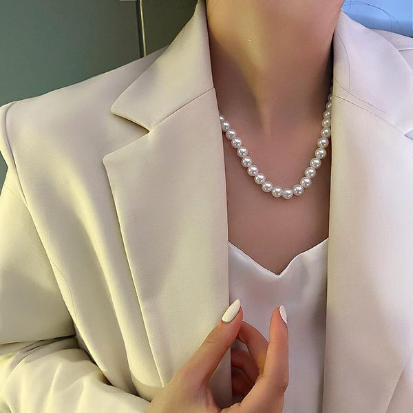 chains temperament luxury pearl necklace size fashion simple jewelry personalized gift, Silver
chains temperament luxury pearl necklace size fashion simple jewelry personalized gift, Silver
