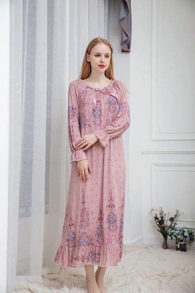 women's sleepwear women's long-sleeved nightwear dress cotton modal loose nightshirt korean princess nightdress casual nightgown f, Black;red
women's sleepwear women's long-sleeved nightwear dress cotton modal loose nightshirt korean princess nightdress casual nightgown f, Black;red