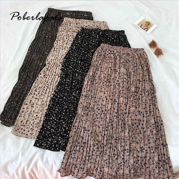 summer women vintage elegant floral long skirt korean lady wild print high waist pleated skirts womens casual female 210420, Black
summer women vintage elegant floral long skirt korean lady wild print high waist pleated skirts womens casual female 210420, Black