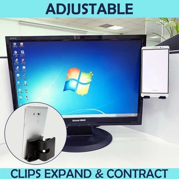 dual monitor display clip computer screen side phone holder lapmount bracket mobile monitors stand cell mounts & holders
dual monitor display clip computer screen side phone holder lapmount bracket mobile monitors stand cell mounts & holders