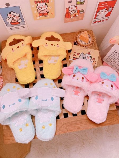 slippers cartoon style kawaii japanese anime pink blue warm indoor girl casual flip flop flat non-slip autumn winter, Black
slippers cartoon style kawaii japanese anime pink blue warm indoor girl casual flip flop flat non-slip autumn winter, Black