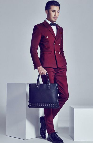 men's suits & blazers formal dress suit men male slim wedding for double breasted mens wine red costume homme ternos masculino 2 p, White;black
men's suits & blazers formal dress suit men male slim wedding for double breasted mens wine red costume homme ternos masculino 2 p, White;black