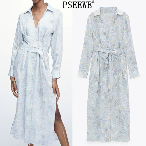 PSEEWE Spring Za Floral Print Woman Long Shirt Dress 2021 Fashion Knot Long Sleeve Elegant Dresses For Women Chic Vintage Dress
PSEEWE Spring Za Floral Print Woman Long Shirt Dress 2021 Fashion Knot Long Sleeve Elegant Dresses For Women Chic Vintage Dress