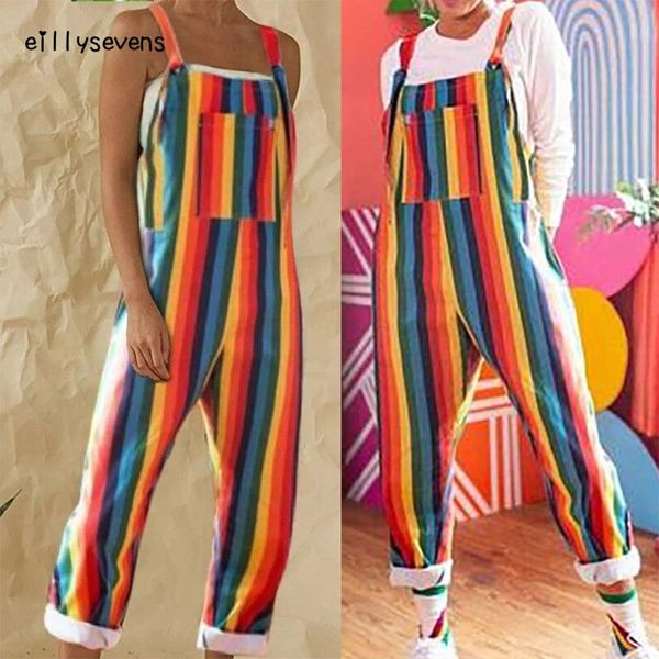 lace jumpsuit womens rainbow striped pocket lace-up pantalon corto mujer casual loose sleeveless jumpsuits#g30 women's jumpsuits & romp, Black;white
lace jumpsuit womens rainbow striped pocket lace-up pantalon corto mujer casual loose sleeveless jumpsuits#g30 women's jumpsuits & romp, Black;white