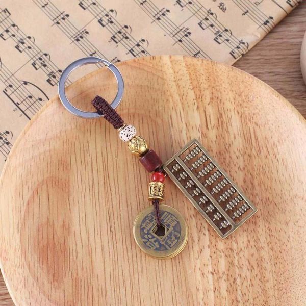 keychains vintage brass money bag keychain feng shui coins pendant lucky rope car key chain safely wealth keyring interior accessories, Silver 
keychains vintage brass money bag keychain feng shui coins pendant lucky rope car key chain safely wealth keyring interior accessories, Silver