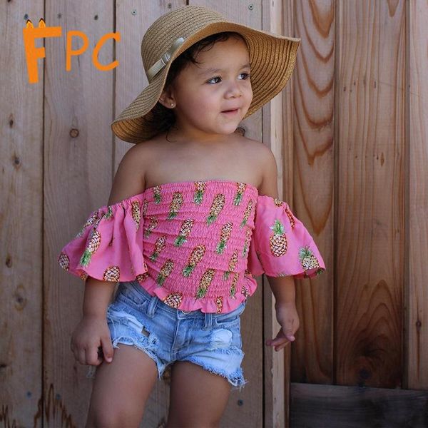 clothing sets fashion pineapple print hole denim tassel 2pcs girls skinny elastic waist off shoulder flare sleeve slash neck 2-piece suit 1-, White
clothing sets fashion pineapple print hole denim tassel 2pcs girls skinny elastic waist off shoulder flare sleeve slash neck 2-piece suit 1-, White