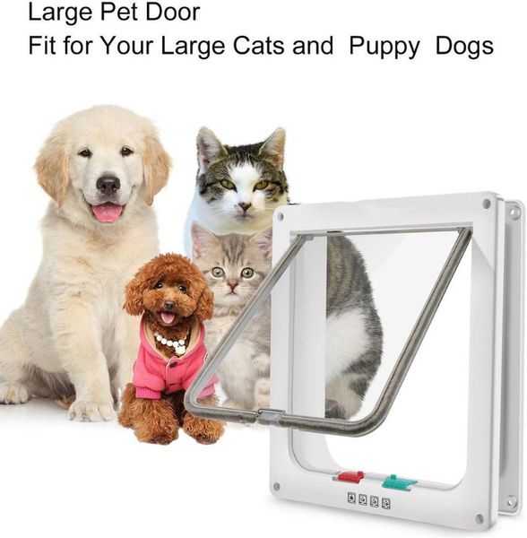 cat carriers,crates & houses pet door 4 way locking for dog kitten security flap abs plastic small medium gate supplies
cat carriers,crates & houses pet door 4 way locking for dog kitten security flap abs plastic small medium gate supplies