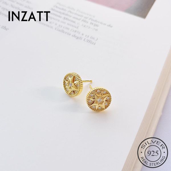 stud inzareal 925 sterling silver vintage six awn star zircon earrings fashion jewelry gold color pendientes mujer moda 2021, Golden;silver
stud inzareal 925 sterling silver vintage six awn star zircon earrings fashion jewelry gold color pendientes mujer moda 2021, Golden;silver