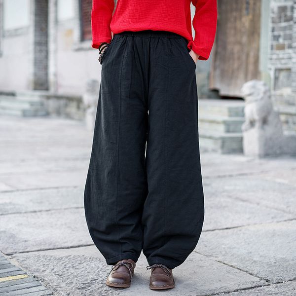 johnature retro all-match solid color full length wide leg pants winter loose comfortable 6 color women thick warm pant 210521, Black;white
johnature retro all-match solid color full length wide leg pants winter loose comfortable 6 color women thick warm pant 210521, Black;white