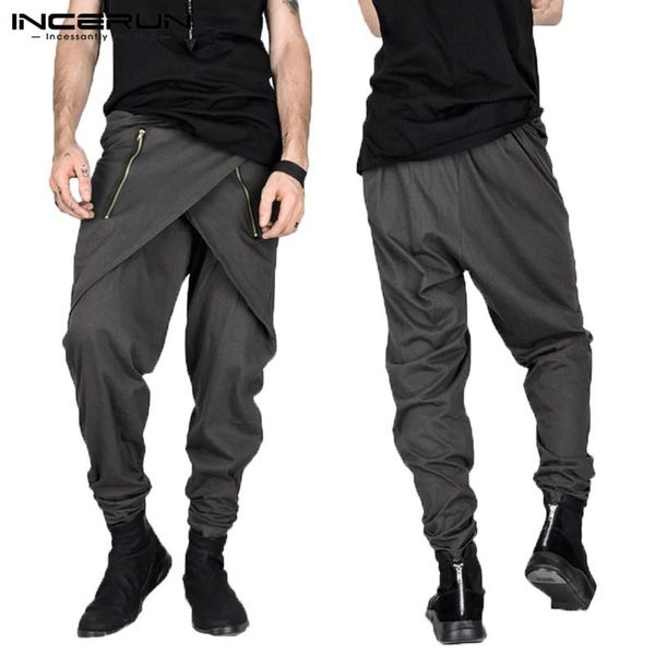 men's pants stylish feminias fashion skirt style mens harem irregular zipper slim fit sweatpants pantalon hombre cool trousers, Black
men's pants stylish feminias fashion skirt style mens harem irregular zipper slim fit sweatpants pantalon hombre cool trousers, Black