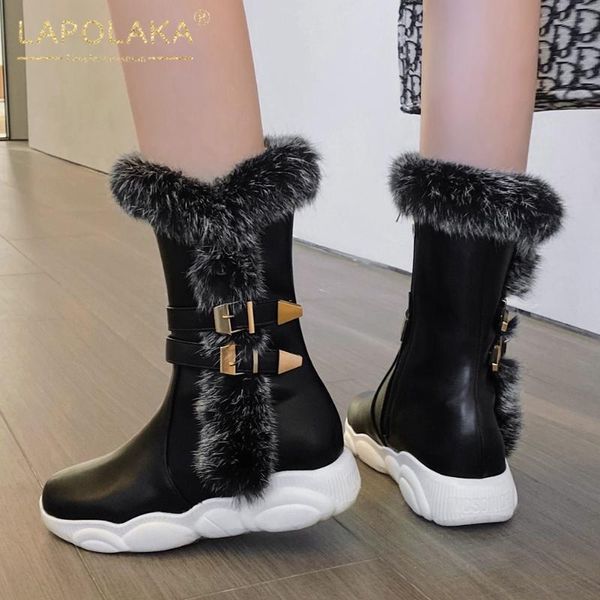 boots lapolaka 2021 fashion plus size 46 platform shoes woman female metal decoration zip up add fur warm winter, Black
boots lapolaka 2021 fashion plus size 46 platform shoes woman female metal decoration zip up add fur warm winter, Black