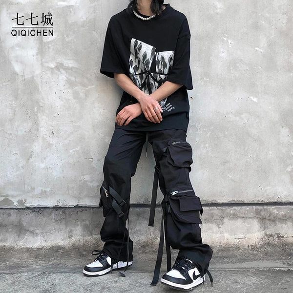 men's pants hip hop cargo for men multi-pocket drawstring pant spring harajuku punk streetwear elastic waist causal trousers 2021, Black
men's pants hip hop cargo for men multi-pocket drawstring pant spring harajuku punk streetwear elastic waist causal trousers 2021, Black