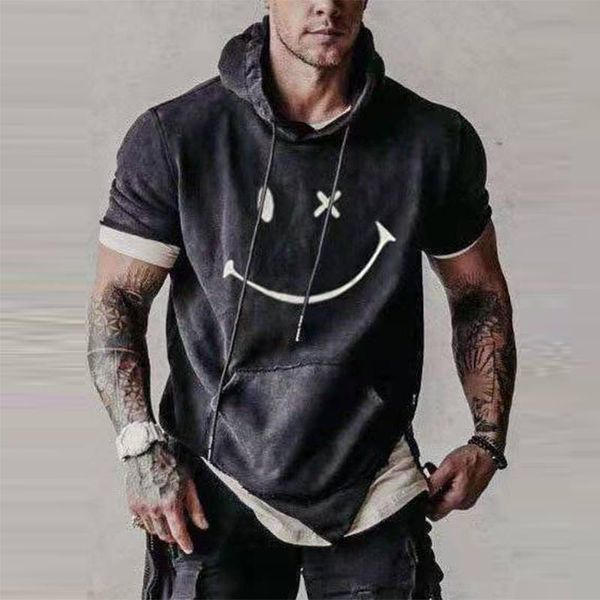 men's hoodies & sweatshirts 2021 summer casual loose sweatshirt for men fashion smiler print hooded male short sleeve pullover streetw, Black
men's hoodies & sweatshirts 2021 summer casual loose sweatshirt for men fashion smiler print hooded male short sleeve pullover streetw, Black