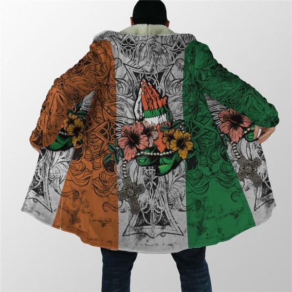 men's wool & blends irish blood cloak 3d all over printed hoodie for men women winter fleece wind breaker warm hood, Black
men's wool & blends irish blood cloak 3d all over printed hoodie for men women winter fleece wind breaker warm hood, Black