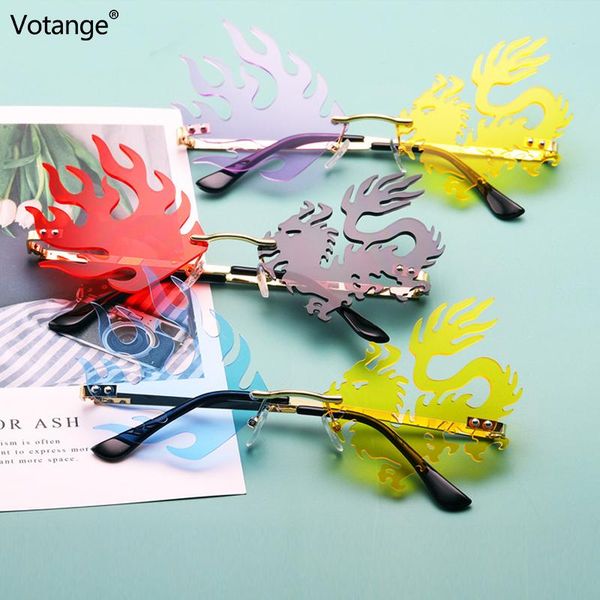 sunglasses 2021 women chinese style phoenix fashion rimless colorful sunshades men hip-hop funny party glasses e147, White;black
sunglasses 2021 women chinese style phoenix fashion rimless colorful sunshades men hip-hop funny party glasses e147, White;black