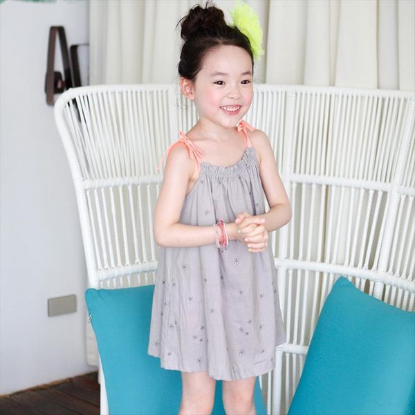 children s summer clothing single girl dress print grey with shoulder straps sweet lovely kids child for age 3 10, Red;yellow
children s summer clothing single girl dress print grey with shoulder straps sweet lovely kids child for age 3 10, Red;yellow