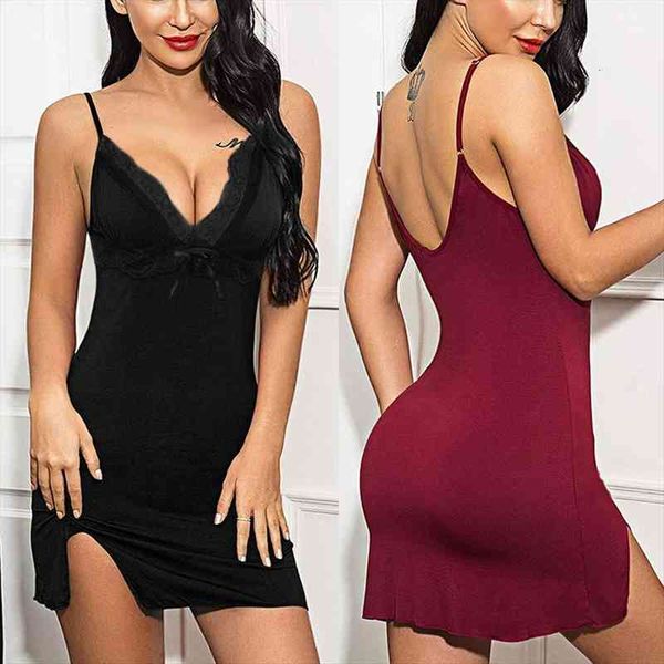 spring cotton v neck chemise women sleepwear nightgown lace lingerie full slip dress gifts sleeve underwear fashion clothing, Black;red
spring cotton v neck chemise women sleepwear nightgown lace lingerie full slip dress gifts sleeve underwear fashion clothing, Black;red