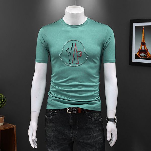 fashion t shirts luxury simple short sleeve men's mercerized cotton brand round neck embroidery 2021 summer marketing, White;black
fashion t shirts luxury simple short sleeve men's mercerized cotton brand round neck embroidery 2021 summer marketing, White;black