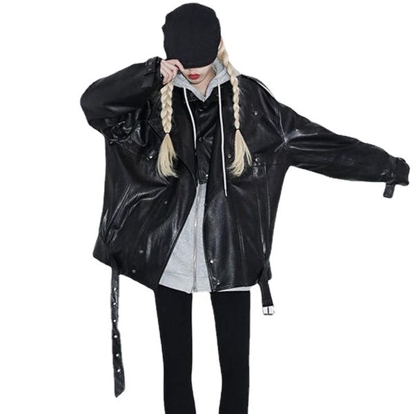 women's leather & faux 2021 autumn/winter ladies jacket high street motorcyclist black business fashion coat
women's leather & faux 2021 autumn/winter ladies jacket high street motorcyclist black business fashion coat