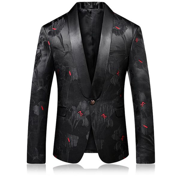 men's suits & blazers black red blazer slim masculino abiti uomo wedding prom single button for men stylish suit jacket, White;black
men's suits & blazers black red blazer slim masculino abiti uomo wedding prom single button for men stylish suit jacket, White;black