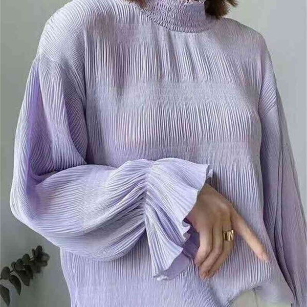 knits miyake fashionable fold in pure color turtleneck three quarter t-shirt stock, White
knits miyake fashionable fold in pure color turtleneck three quarter t-shirt stock, White