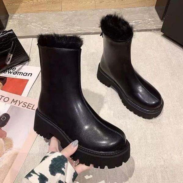 boots snow boot female ankle for women's shoes winter platform fashion 2021 trend warm booties, Black
boots snow boot female ankle for women's shoes winter platform fashion 2021 trend warm booties, Black