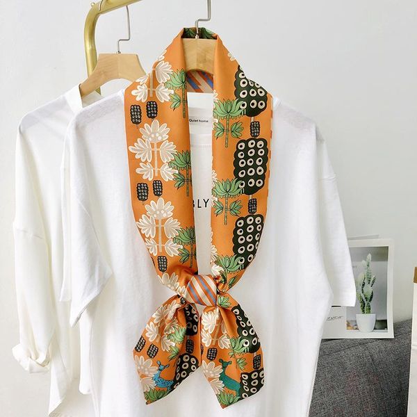 scarves spring and autumn women's printing fashion twill decoration four seasons long day gifts, Blue;gray
scarves spring and autumn women's printing fashion twill decoration four seasons long day gifts, Blue;gray