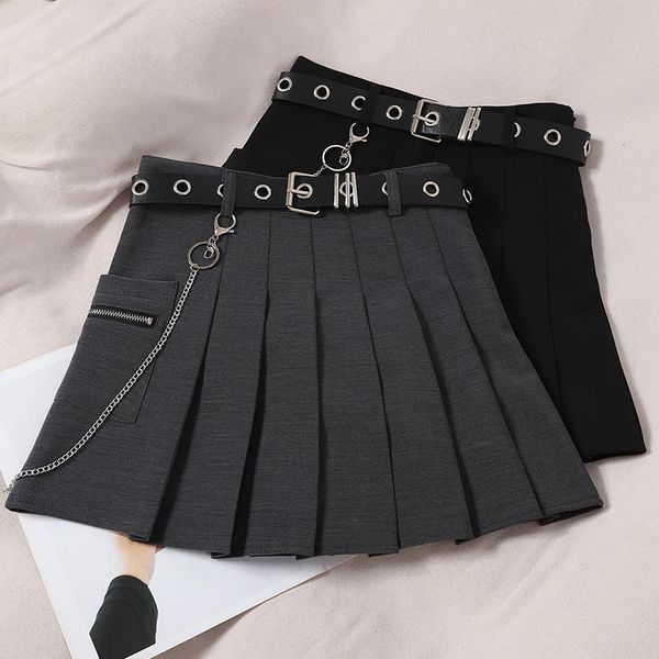 skirts temperament age-reducing chain belt pleated skirt korean version was thin bag hip fashion pocket solid color, Black
skirts temperament age-reducing chain belt pleated skirt korean version was thin bag hip fashion pocket solid color, Black