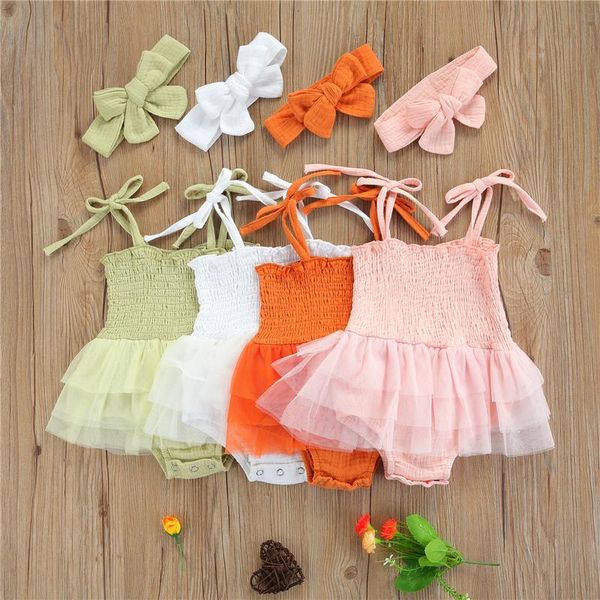 rompers cute born outfits baby girls tie up solid color boat neck spaghetti strap tulle bodysuit+ bowknot headband summer sunsuit, Blue
rompers cute born outfits baby girls tie up solid color boat neck spaghetti strap tulle bodysuit+ bowknot headband summer sunsuit, Blue