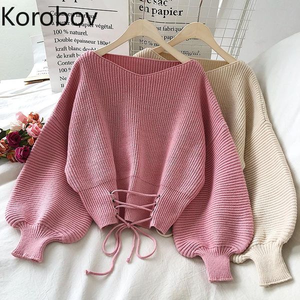 korobov sueter femme v neck knitted sweaters women solid color slim waist lace up long sleeve casual loose pullover jumpers women's, White;black
korobov sueter femme v neck knitted sweaters women solid color slim waist lace up long sleeve casual loose pullover jumpers women's, White;black