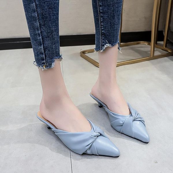 slippers summer pleated women pu leather low heel mules shoes fashion candy colors pointed toe sandals 2021, Black
slippers summer pleated women pu leather low heel mules shoes fashion candy colors pointed toe sandals 2021, Black