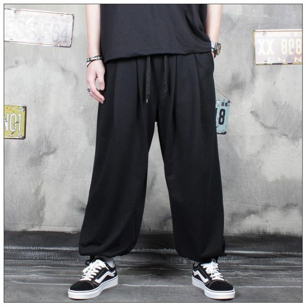 japanese harlan drawstring feet men's drape wide leg pants plus size guard trend loose carrot bloomers hip hop, Black
japanese harlan drawstring feet men's drape wide leg pants plus size guard trend loose carrot bloomers hip hop, Black