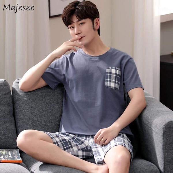 men pajama sets short sleeve and shorts casual o-neck sleepwear home lounge summer nightwear simple fashion daily two pieces men's, Black;brown
men pajama sets short sleeve and shorts casual o-neck sleepwear home lounge summer nightwear simple fashion daily two pieces men's, Black;brown