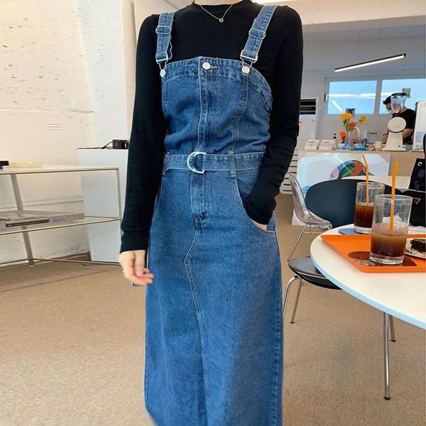 women's tracksuits 2021 korean chic autumn round neck slim bottoming shirt t-shirt + tie waist split denim strap dress two-piece sets t, Gray
women's tracksuits 2021 korean chic autumn round neck slim bottoming shirt t-shirt + tie waist split denim strap dress two-piece sets t, Gray