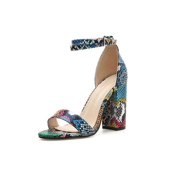 multicolour snake pattern women's sandals 2021 summer thick with high heels belt buckle women shoes open toes, Black
multicolour snake pattern women's sandals 2021 summer thick with high heels belt buckle women shoes open toes, Black