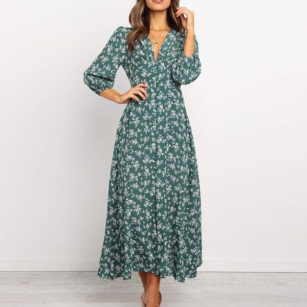 women stylish streetwear printing long sleeves high waist chiffon v neck elegant party maxi dress casual dresses, Black;gray
women stylish streetwear printing long sleeves high waist chiffon v neck elegant party maxi dress casual dresses, Black;gray