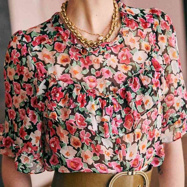 women's knits & tees flowy fluid cut blouse women short sleeve o neck elegant chic shirts summer floral print vintage tunic 9, White
women's knits & tees flowy fluid cut blouse women short sleeve o neck elegant chic shirts summer floral print vintage tunic 9, White