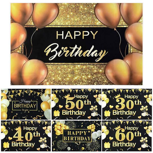 party decoration birthday backdrop black gold happy background decor 30 40 50 60 year pography props
party decoration birthday backdrop black gold happy background decor 30 40 50 60 year pography props