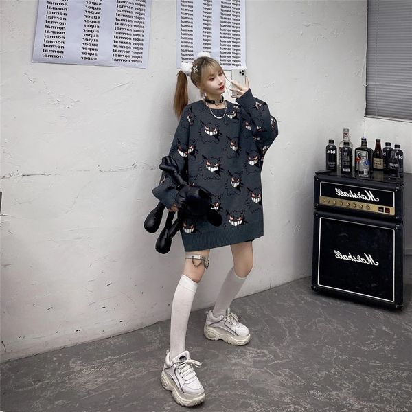 women's sweaters genggradtis jacquard man-made cartoon sweater, harajuku-style street sweater for men and women nu5r, White;black
women's sweaters genggradtis jacquard man-made cartoon sweater, harajuku-style street sweater for men and women nu5r, White;black